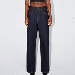 Women's Low Rise Denim Jeans - Dark Blue